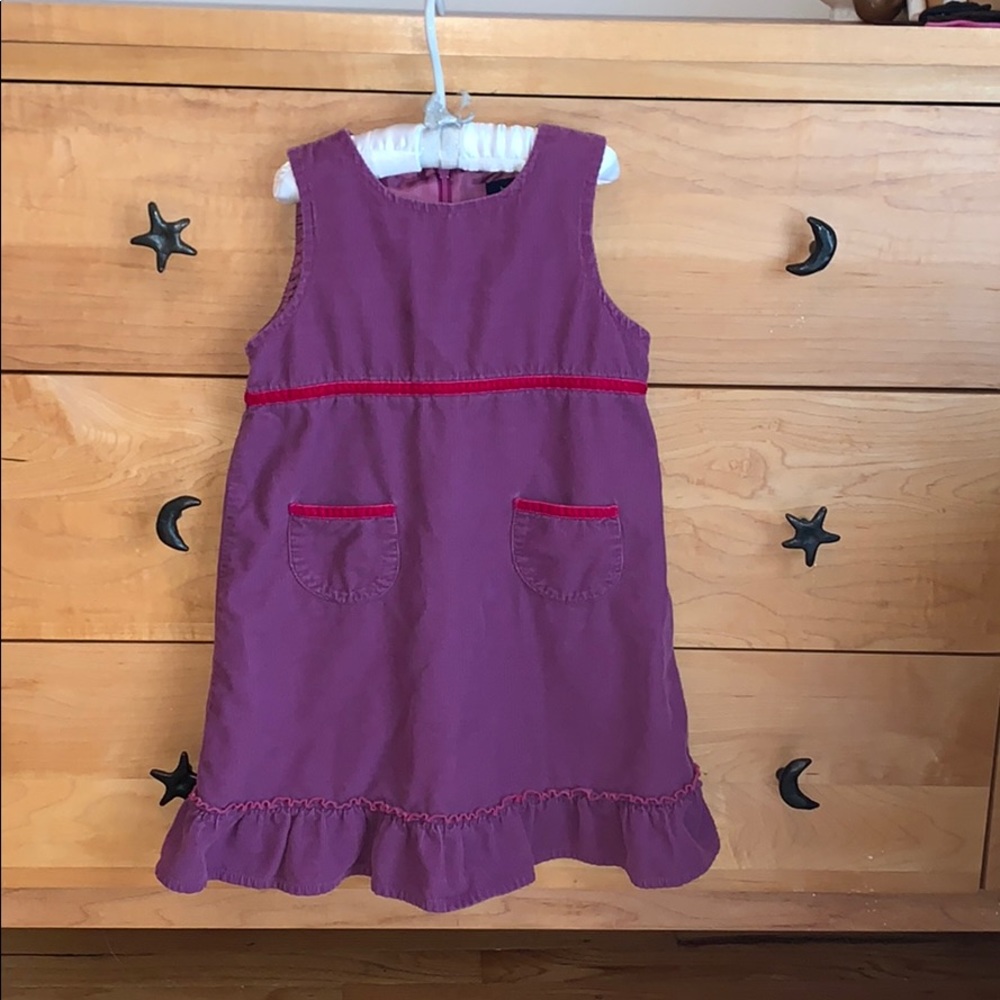 Mini Boden purple corduroy dress